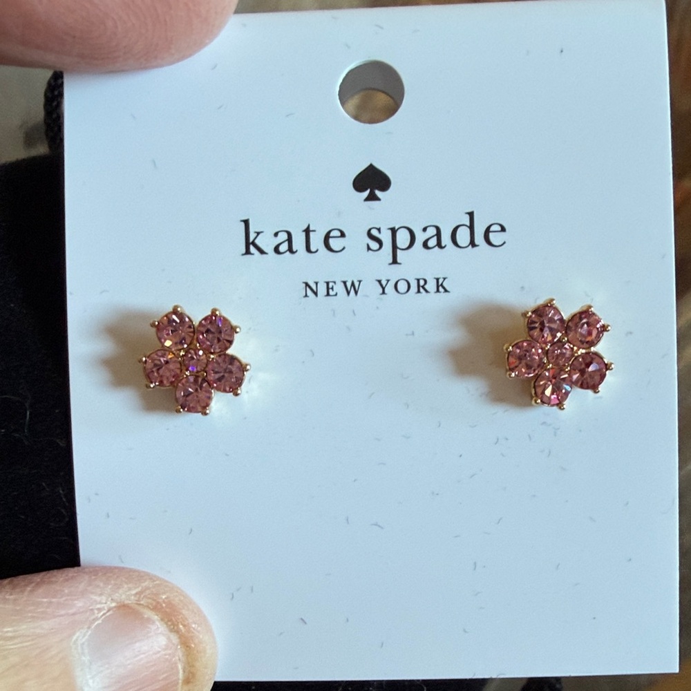 Kate Spade Pink Blossom Stud Earrings - Picture 1 of 1